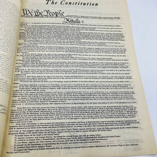 1963 The Liberty Collection Book Historic US Document Repros Constitution TD6