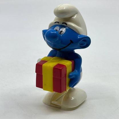 1982 Jokey Smurf Wind-up Ramp Walker, Galoob Peyo Hong Kong WORKS TH9