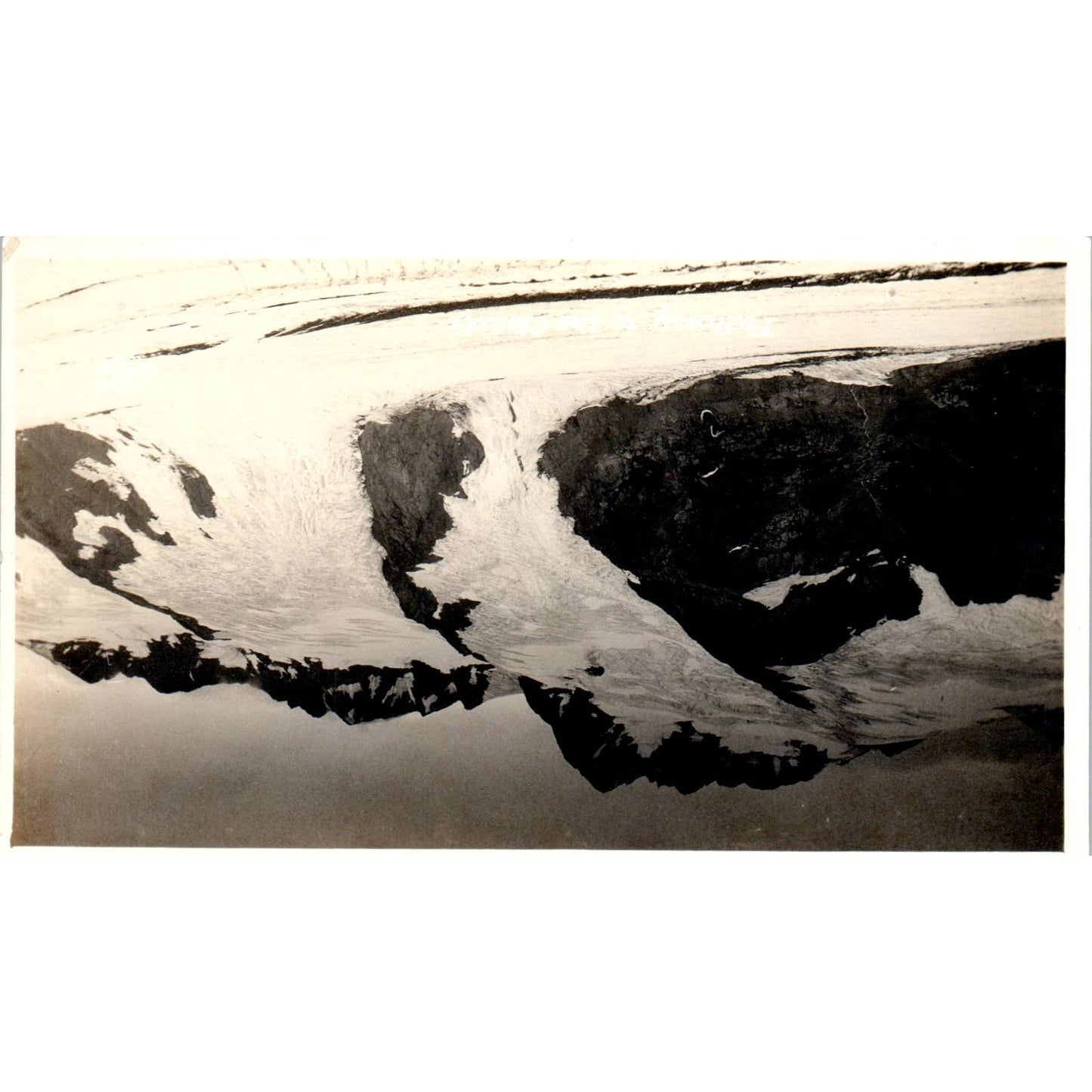 Highway to the Clouds Snowy Mountain RPPC Alaska Original Postcard TK1-30