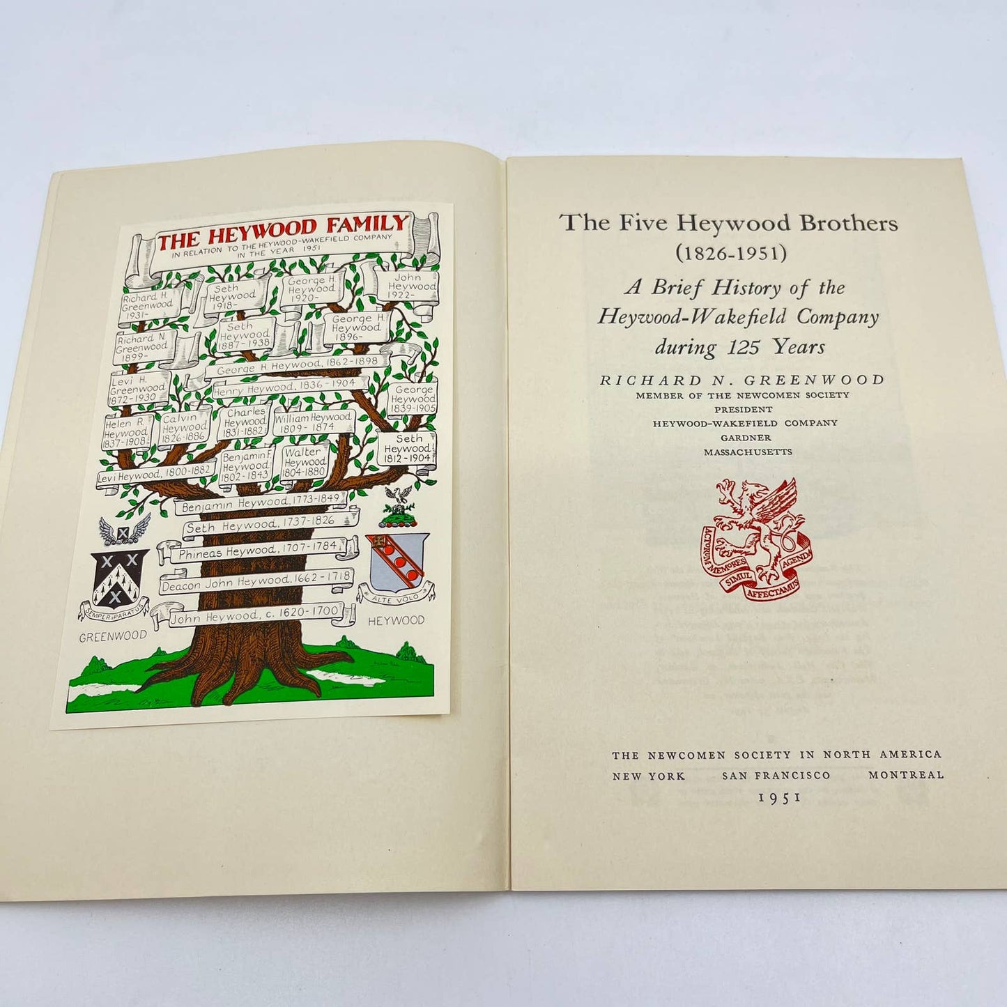 1951 The Five Heywood Brothers A Brief History of the Heywood-Wakefield Co TF8