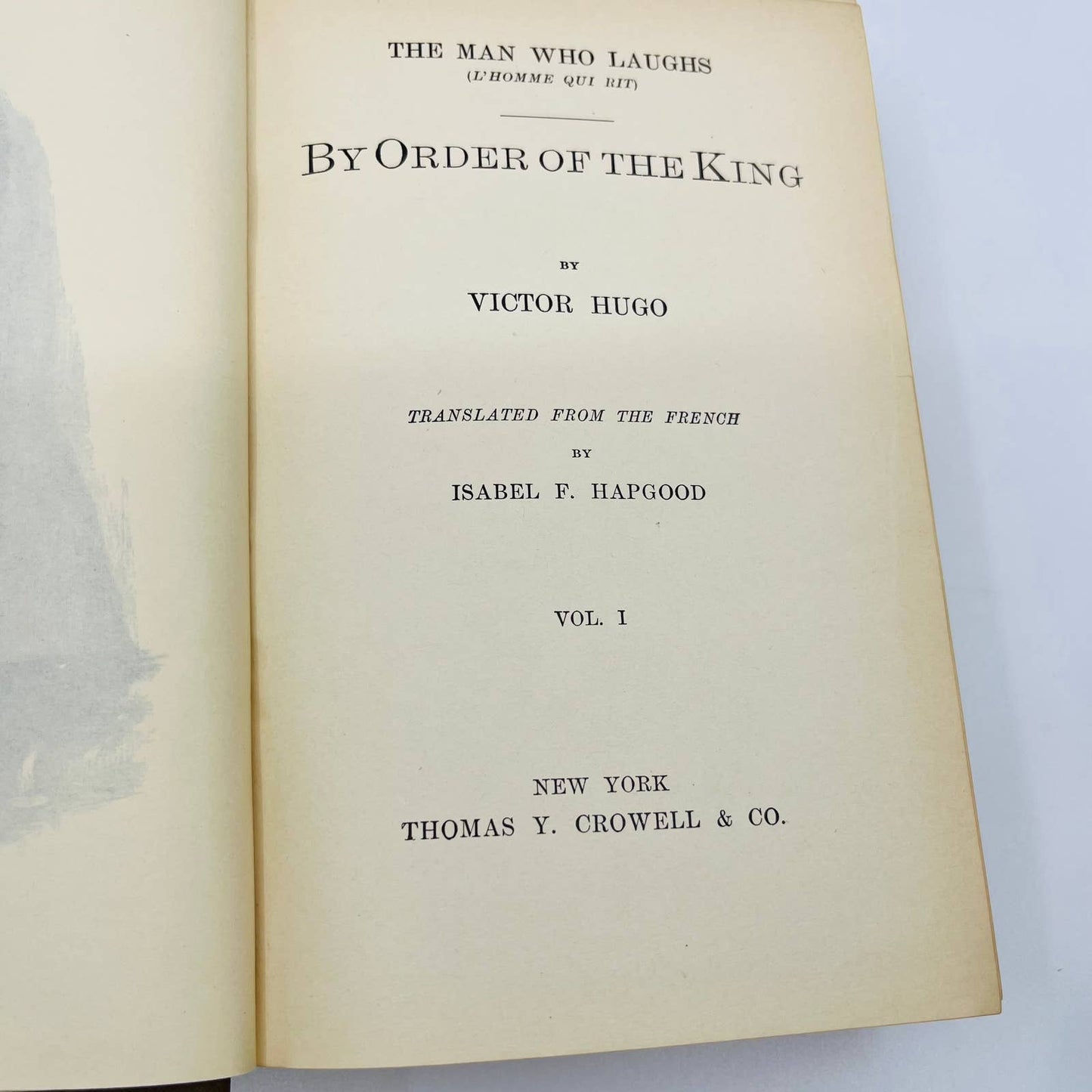 1880s By Order of the King Victor Hugo English Isabel Hapgood T.Y. Crowell BA4