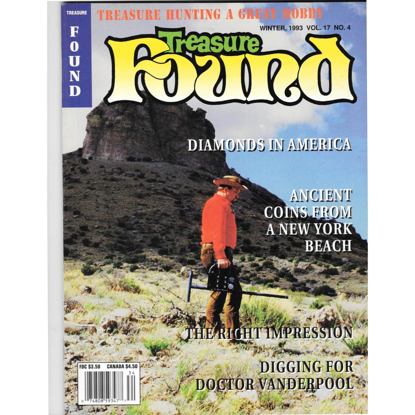 Treasure Found! Magazine 1993 Winter Metal Detecting Gold Diamonds M2