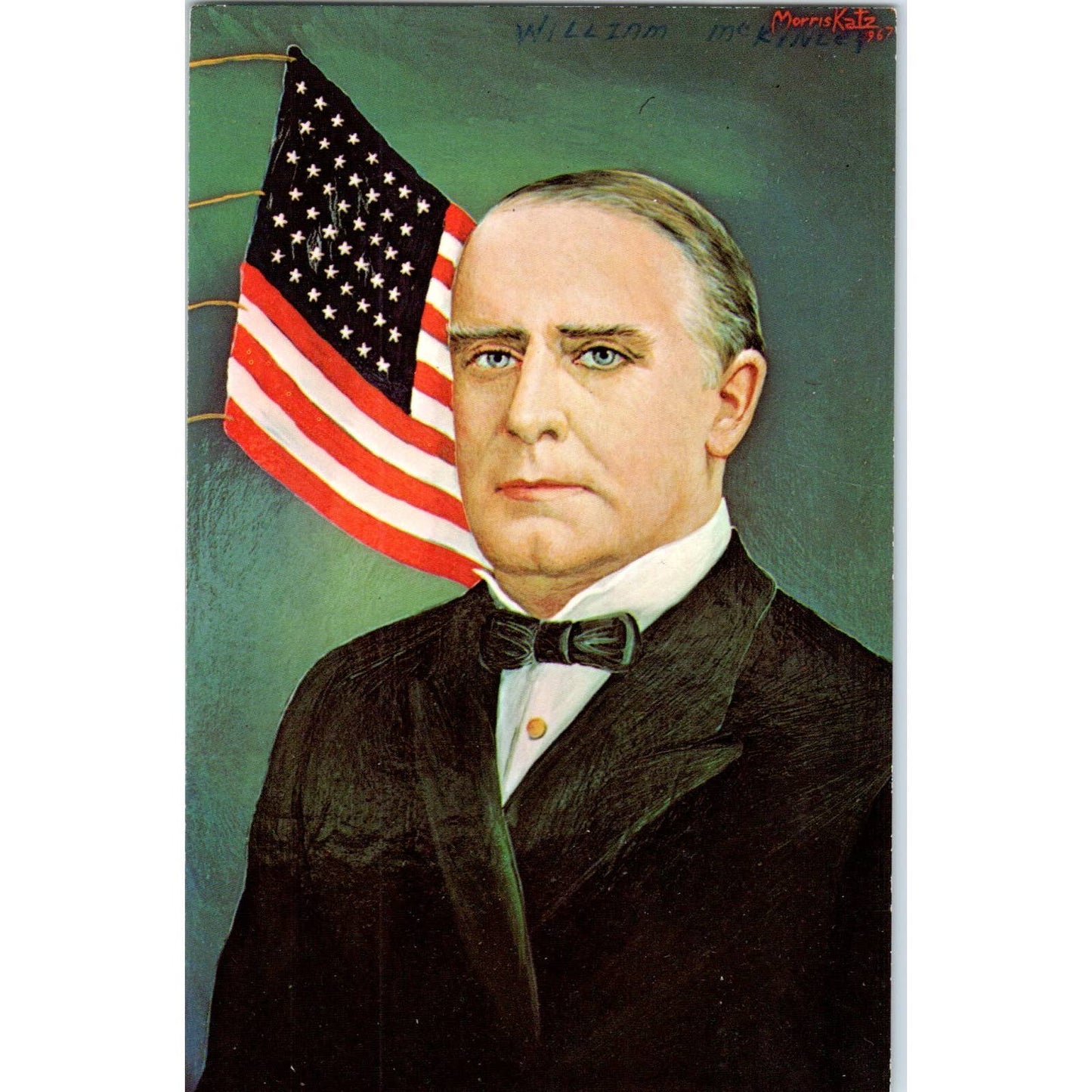 William McKinley Portrait Morris Katz 1960s Original Postcard TK1-21