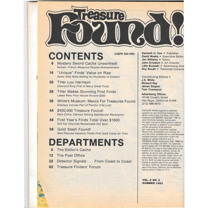 Treasure Found Magazine - Treasure Hunting Gold Metal Detecting Summer 1982 M4