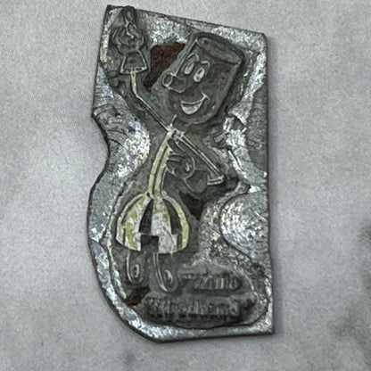 Vintage Printing Letterpress Printers Block Plate Willie Wiredhand SE832