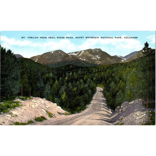 Ypsilon From Trail Ridge Road Rocky Mountains Colorado Original Postcard TK1-24