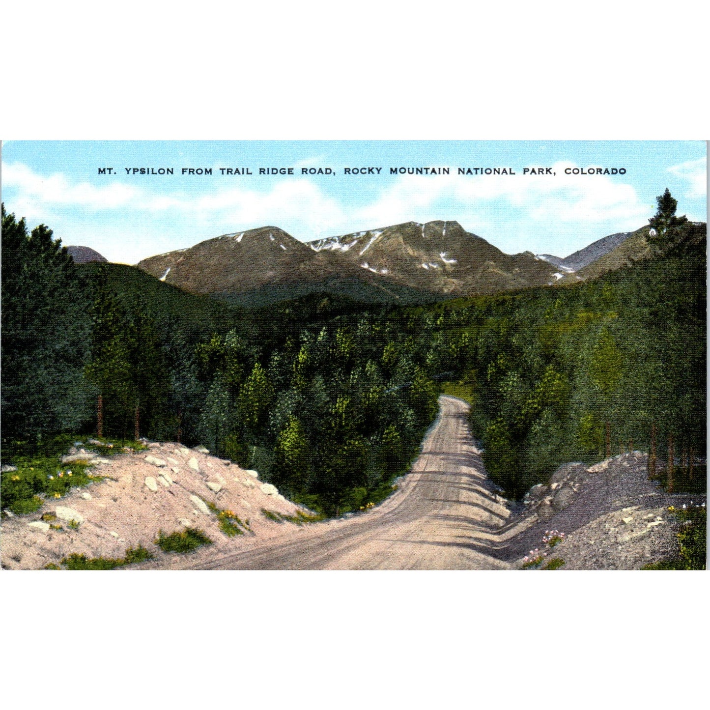 Ypsilon From Trail Ridge Road Rocky Mountains Colorado Original Postcard P1-13