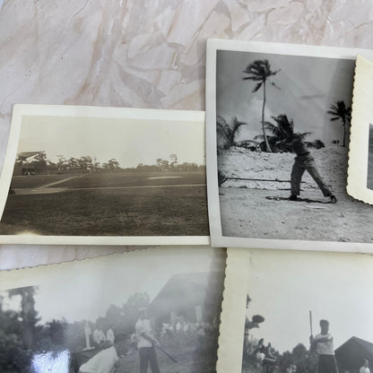 Large lot of 19 Early Original Photographs of People Playing Baseball TJ9