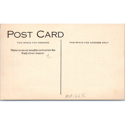 Walk-Over Shoes Going to Church Pilgrims c1910 Advertising Postcard P1-14