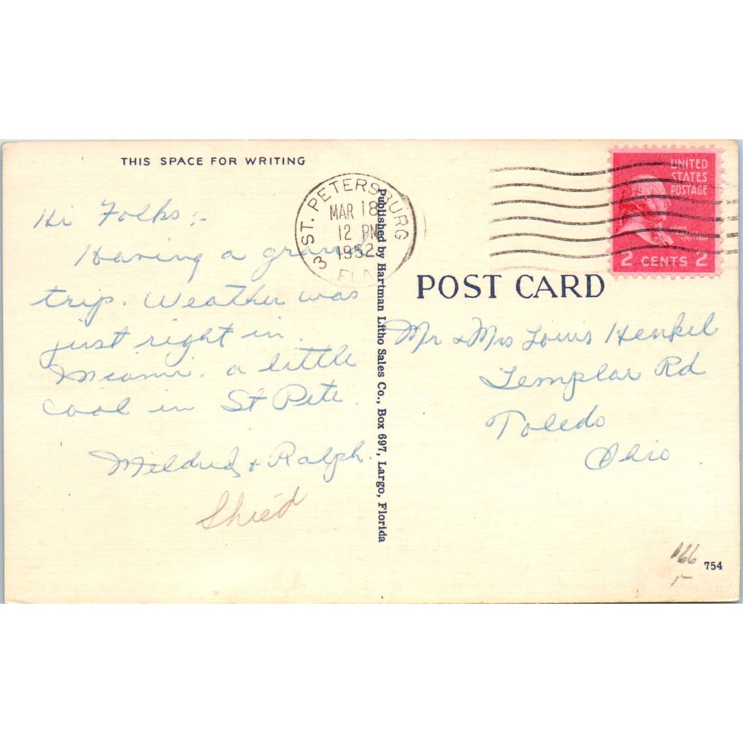 Typical Florida Hurricane Humor Cartoon 1952 Original Postcard TK1-20