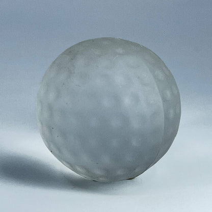 Glass Golf Ball Paperweight Dimpled Frosted Glass Sasaki Crystal 24% Lead TE3