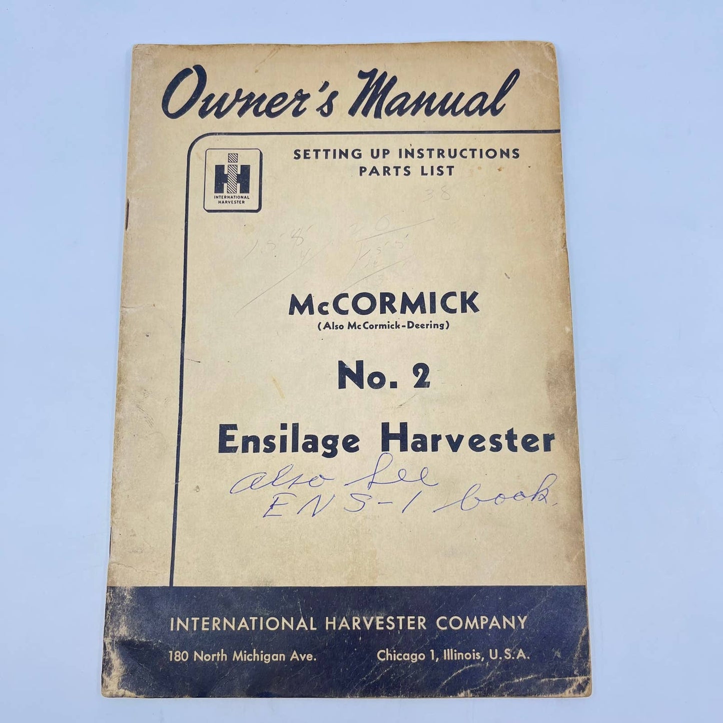 1949 McCormick Deering No. 2 Ensilage Harvester Owners Manual IH TC6