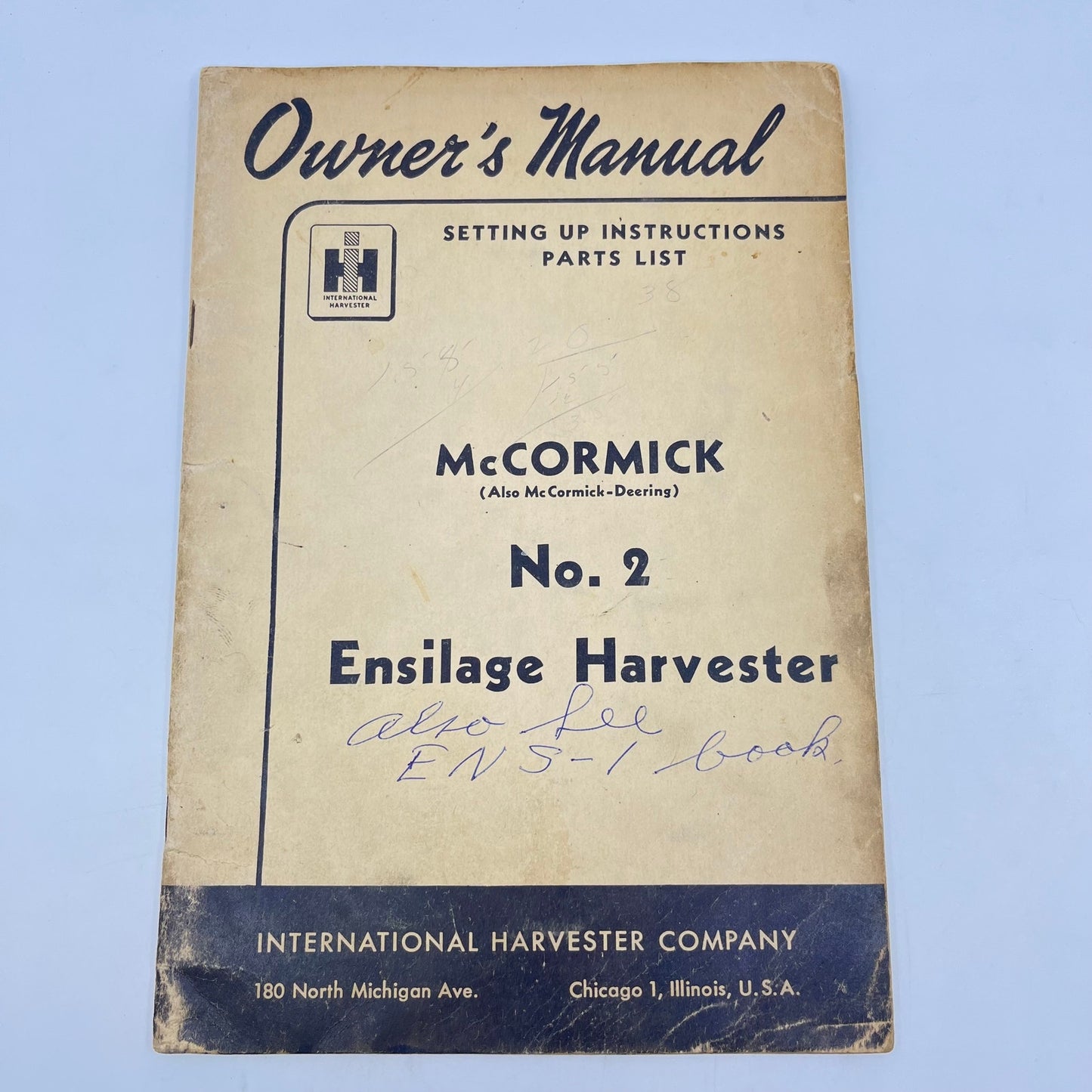 1949 McCormick Deering No. 2 Ensilage Harvester Owners Manual IH L4-5