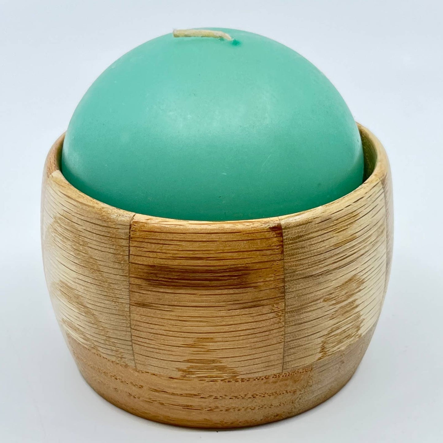 Vintage Solid Wood Hand Turned Candle Holder Artesian Woodworking TE7