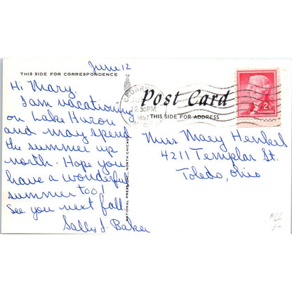 Dr. Bohn's Cottages Cedarville Michigan 1957 Original Postcard TK1-P12