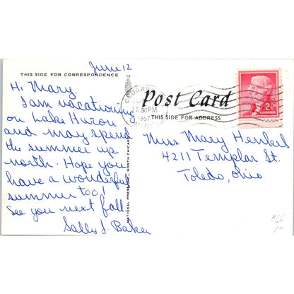 Dr. Bohn's Cottages Cedarville Michigan 1957 Original Postcard P2-7