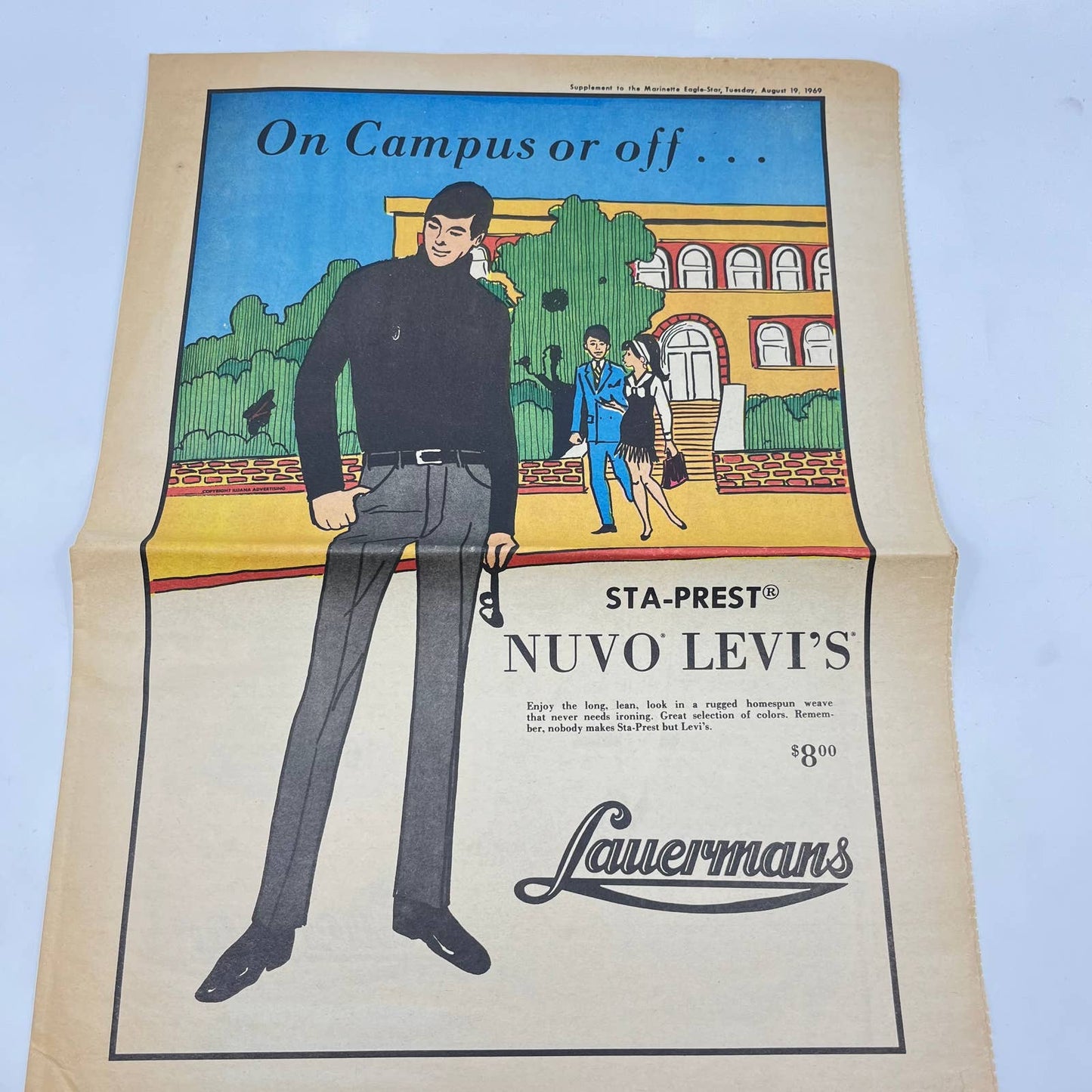 1969 Lauermans Department Store Weekly Paper Ad Marinette WI TF9