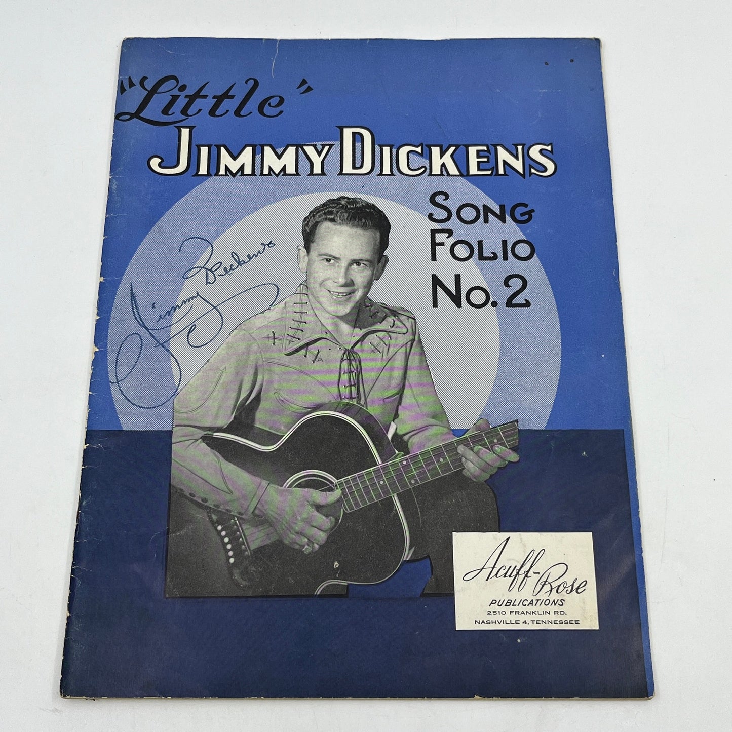 Original Autographed Little Jimmy Dickens Song Folio No. 2 Grand 'Ole Opry V37-4