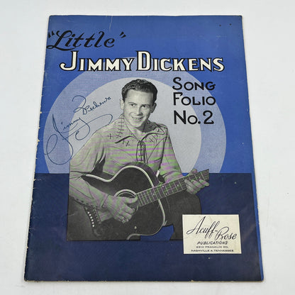 Original Autographed Little Jimmy Dickens Song Folio No. 2 Grand 'Ole Opry V37-4