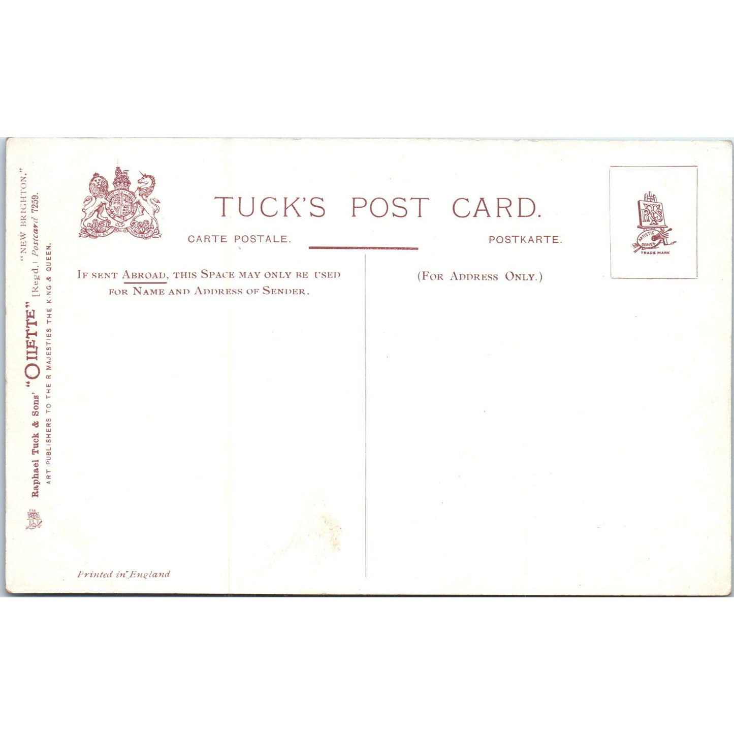 New Brighton - The Pier Raphael Tuck Oilette Original Postcard P3-2