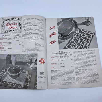 Vintage 1950 Star #70 Pot Holders Hot Plate Mats Pattern Booklet Crochet TH7