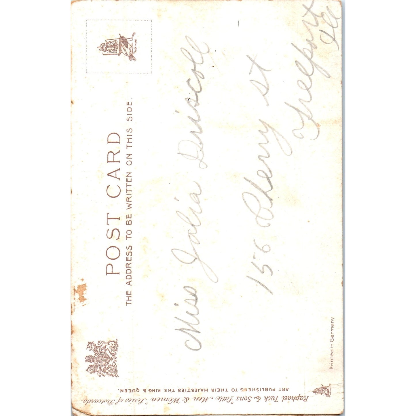 Victorian Boy & Girl Tea Party c1905 Raphael Tuck Original Postcard P3-2