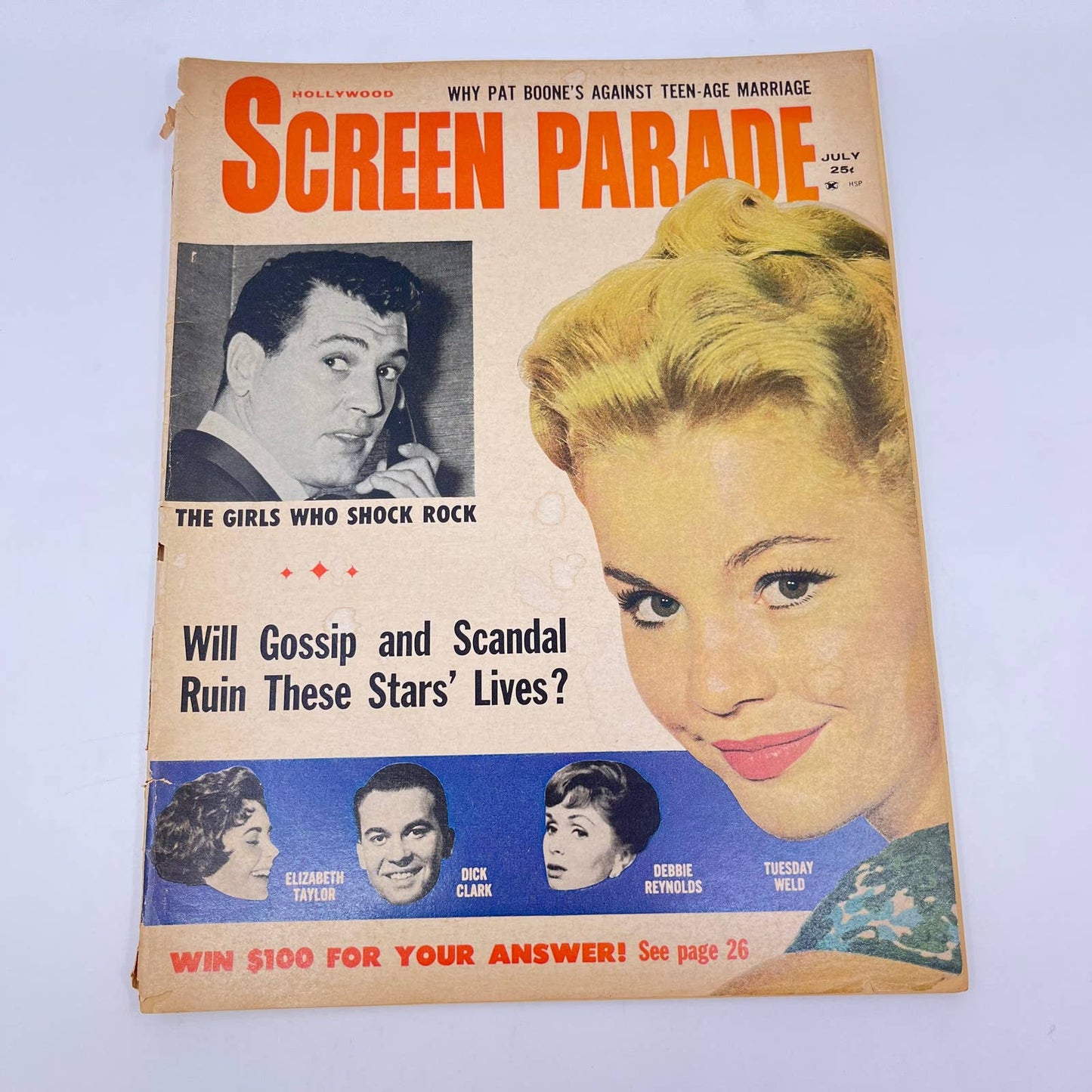 Screen Parade Magazine July 1960 Tuesday Weld Liz Taylor Debbie Reynolds TC6