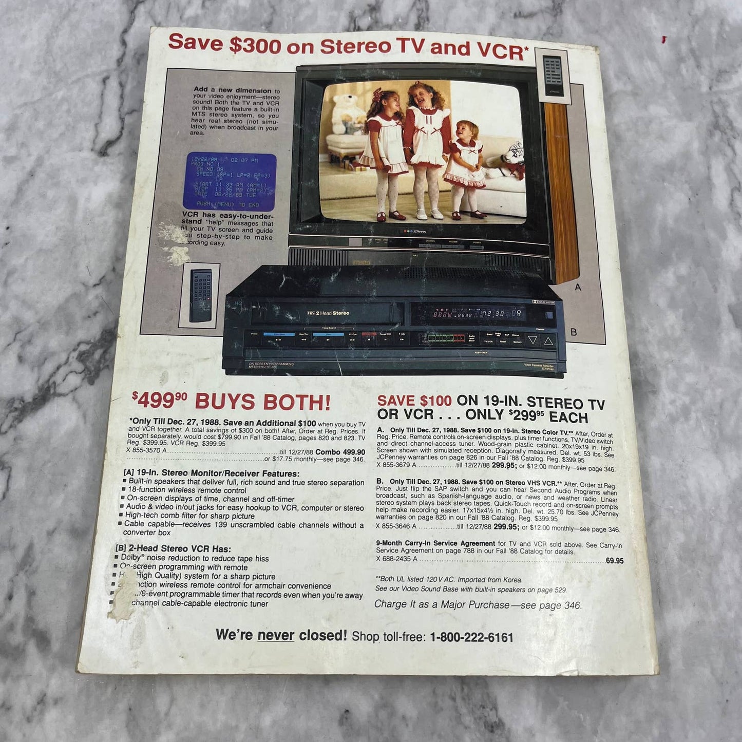 1988 JC Penny Christmas Wish Book Catalog - Great Vintage Toys & Gifts S3