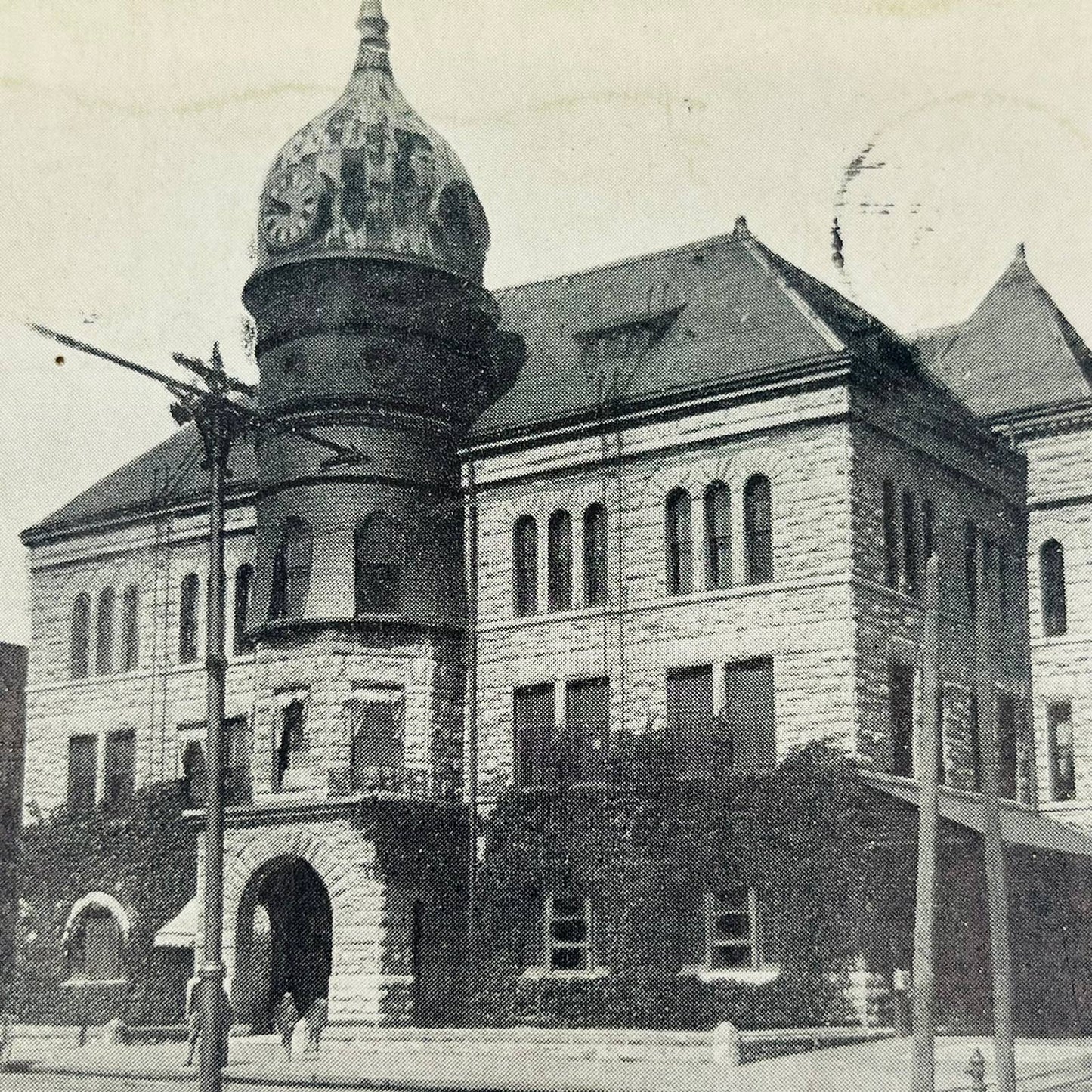 1910s Postcard Rock Island Depot Topeka Horse and Buggy Kansas PA8