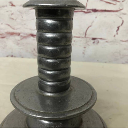 Vintage Wilton Solid Pewter Candlestick Centerpiece Modern Industrial TH8