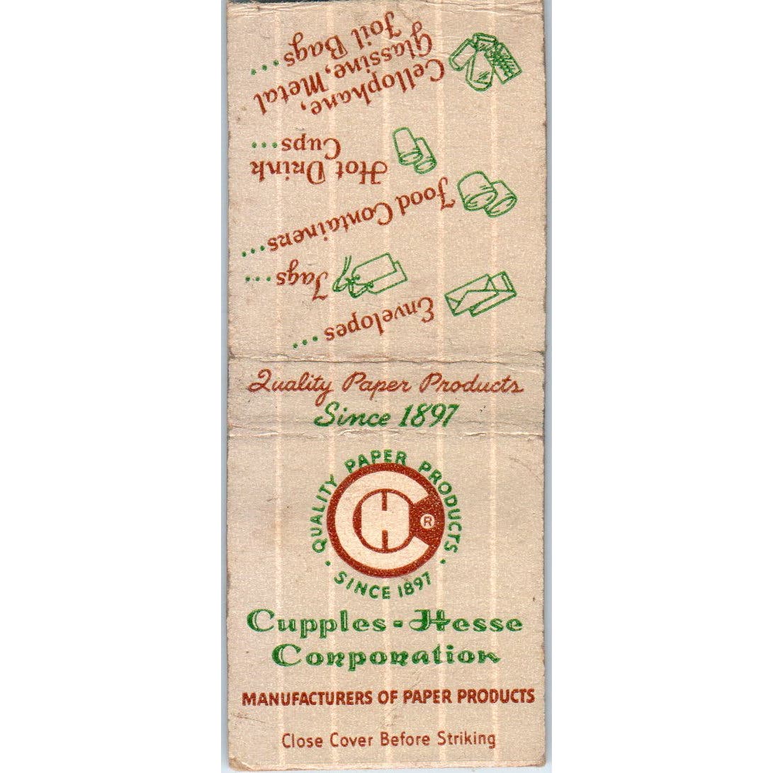 Cupples-Hesse Paper Virgil B. Russell Kansas City Advertising Matchbook SA9-M3