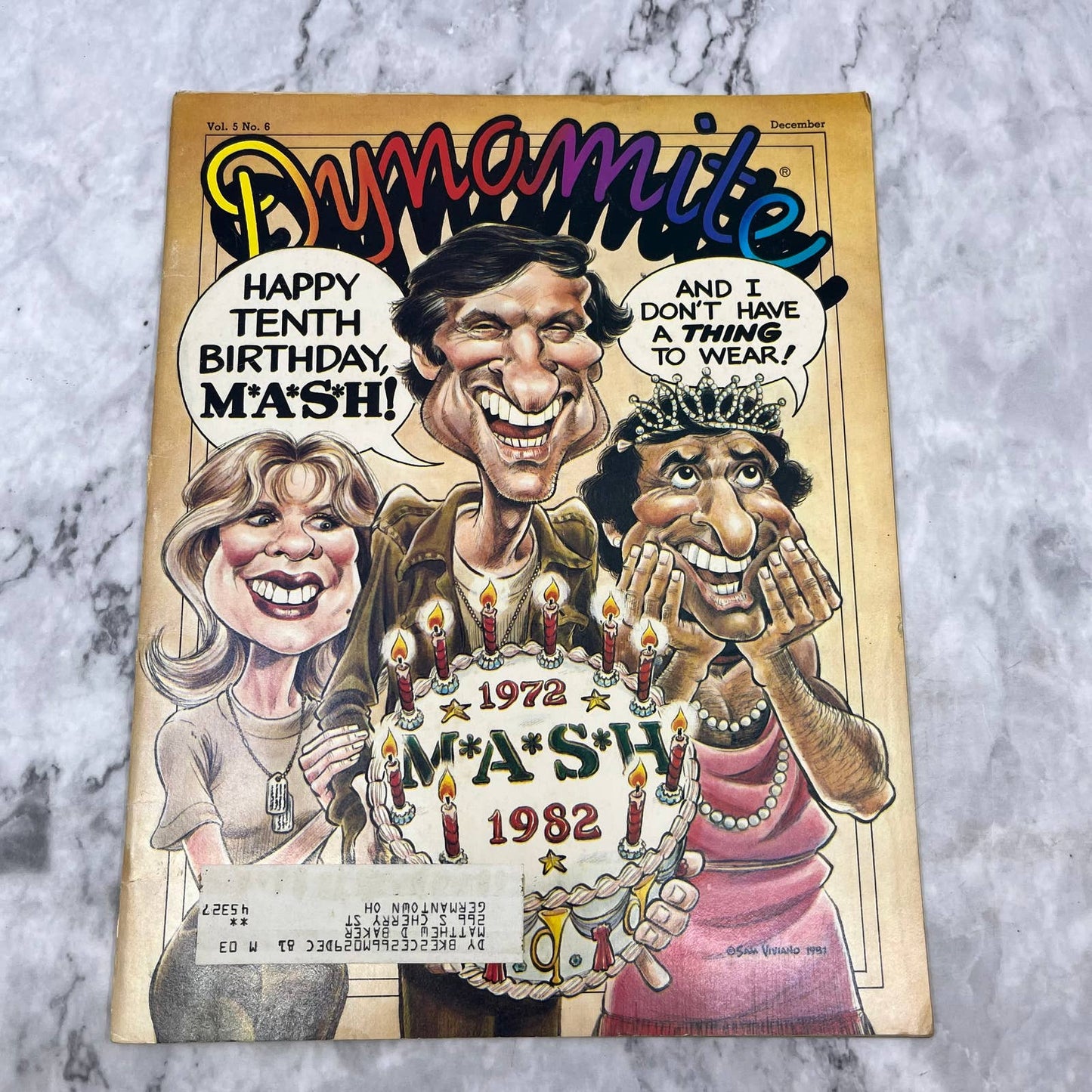 DYNAMITE MAGAZINE VOL 5 NO 6 - DECEMBER 1981 - MASH ALAN ALDA - SCHOLASTIC TJ4