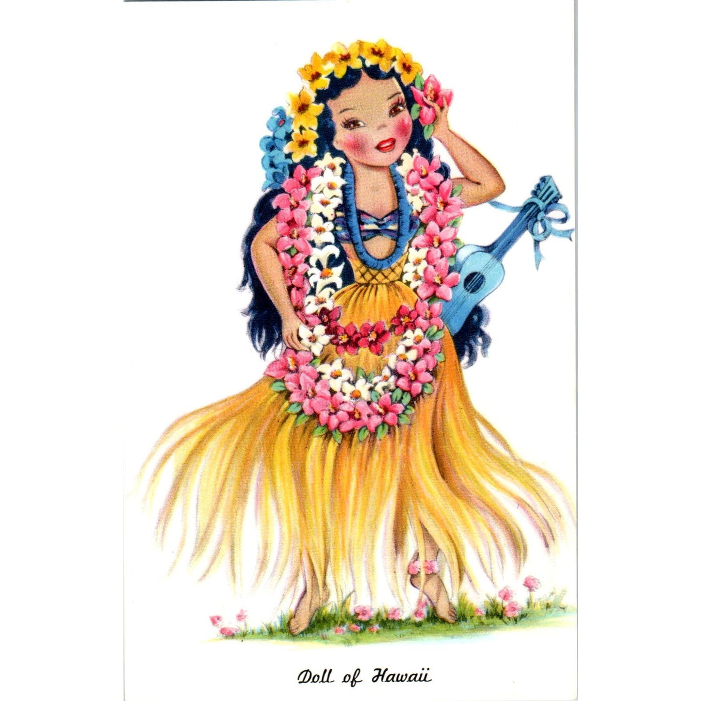 Doll of Hawaii - Dolls of Many Lands Series Original Postcard PB4