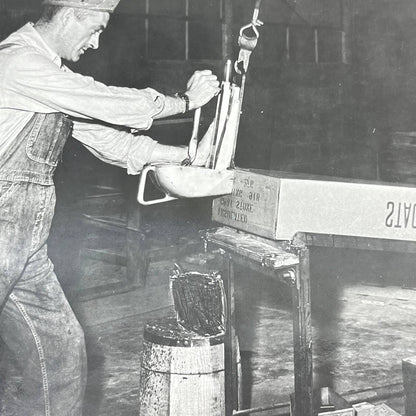 1940s Assembly Line Manufacturing Photo Man Working Chicago IL AA7-28