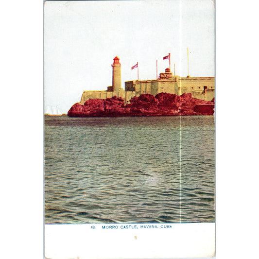 Morro Castle in Havana Cuba Original Postcard P3-1