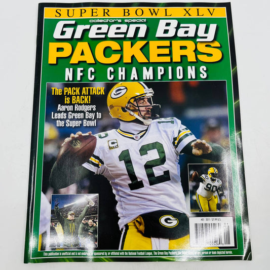 2010 Super Bowl XLV NFC Champ Green Bay Packers Collector’s Preview Magazine BA3