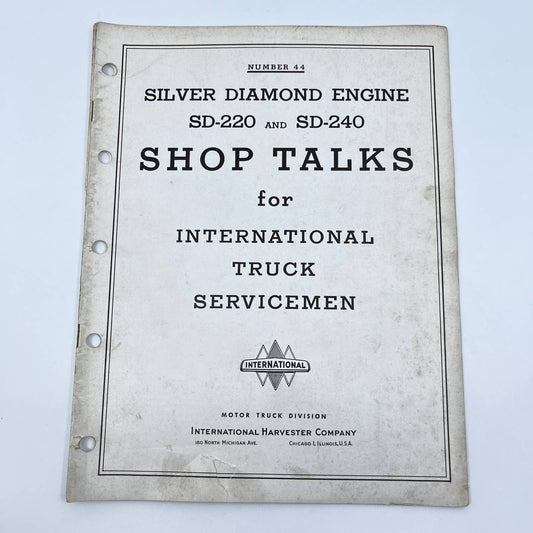 1940s Shop Talks IH Servicemen #44 Silver Diamond Engine SD-220 & SD-240 TF8-2