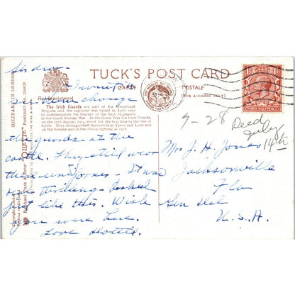 London Military The Irish Guards Raphael Tuck Oilette Original Postcard TK1-P17