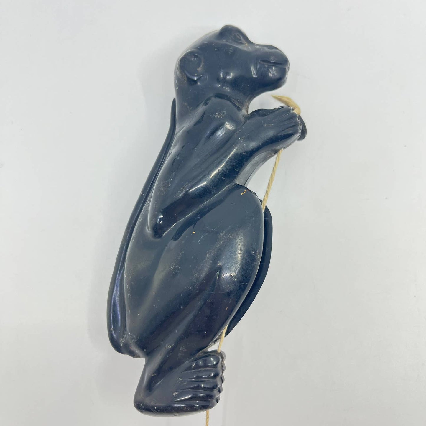 Vintage Bakelite Climber Climbing Toy Black Monkey Plastic  TE5
