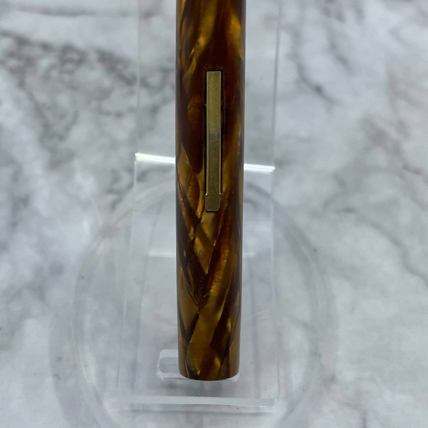 Vintage PACKARD Marbleized Brown Celluloid Fountain Pen Lever Fill SE6
