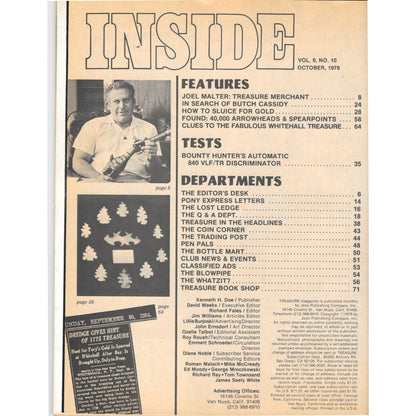 Treasure Magazine - Treasure Hunting Metal Detecting Oct 1978 M4