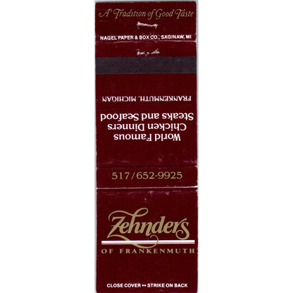 Zehnders Restaurant Frankenmuth Advertising Matchbook Cover SA1-M9