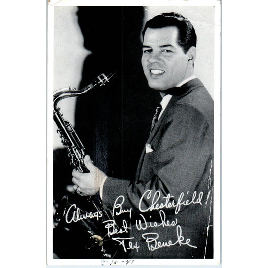 Vintage Postcard 1947 "Always Buy Chesterfield" Tex Beneke EA3