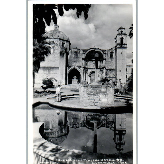 Cuernavaca, Mexico Iglesia Tercera Orden San Francisco RPPC Postcard TJ7-MP