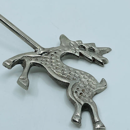 Vintage Metal Christmas Santa Reindeer Long Handle Candle Snuffer SC4