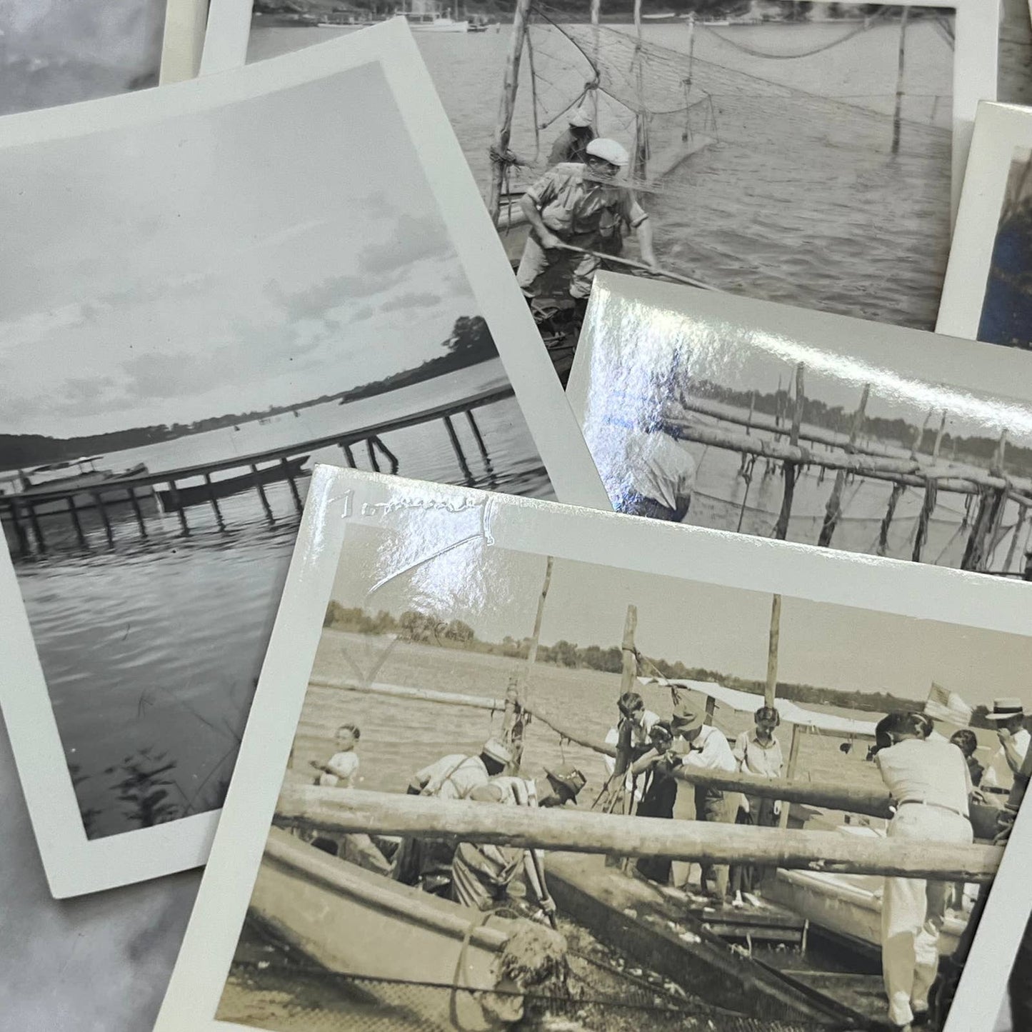 1930s Collection of Photos, Negatives White Stone VA Fishing Jack Lawson TJ9-PG3
