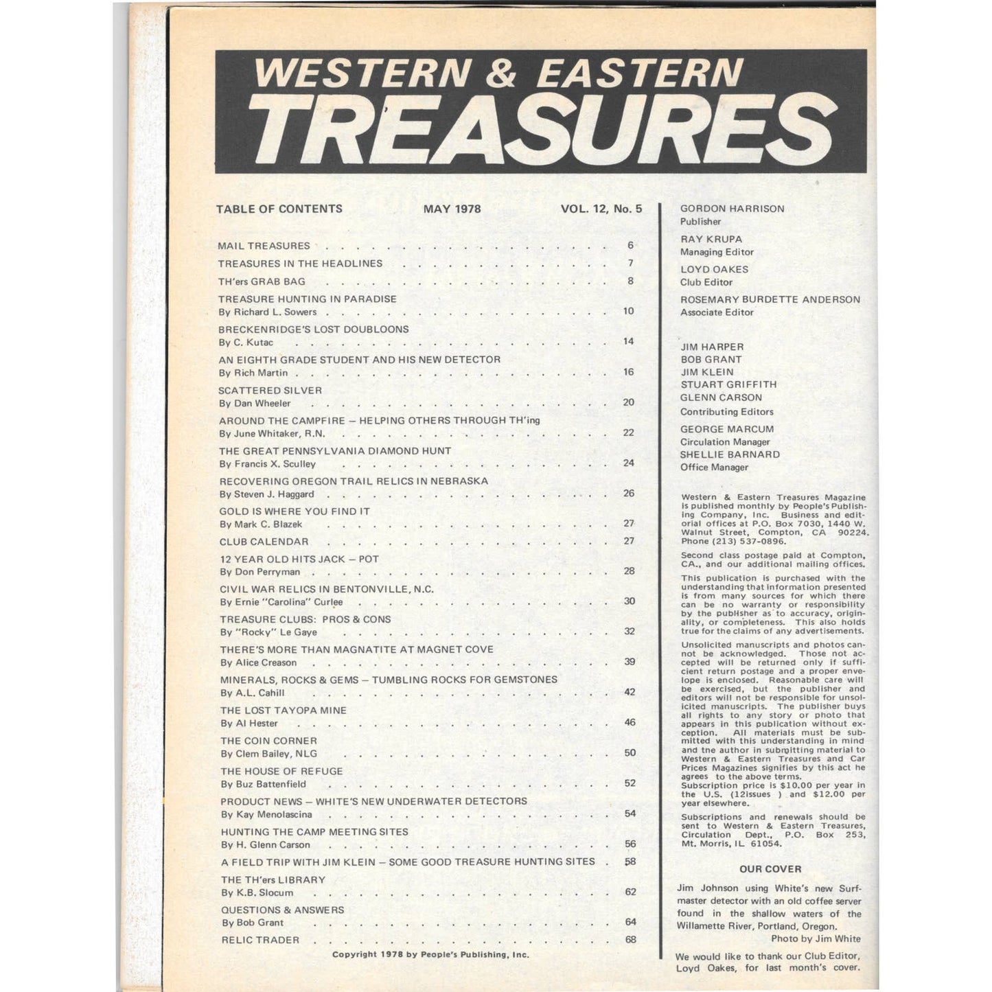 Western & Eastern Treasures Magazine - Gold Metal Detecting May 1978 M4