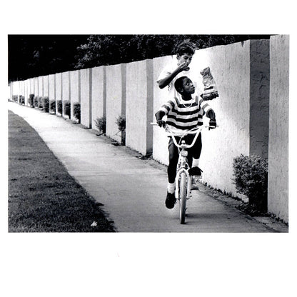 1989 Press Photo Che Williams & Steven Martonffy Bike After School 8x10" AD3