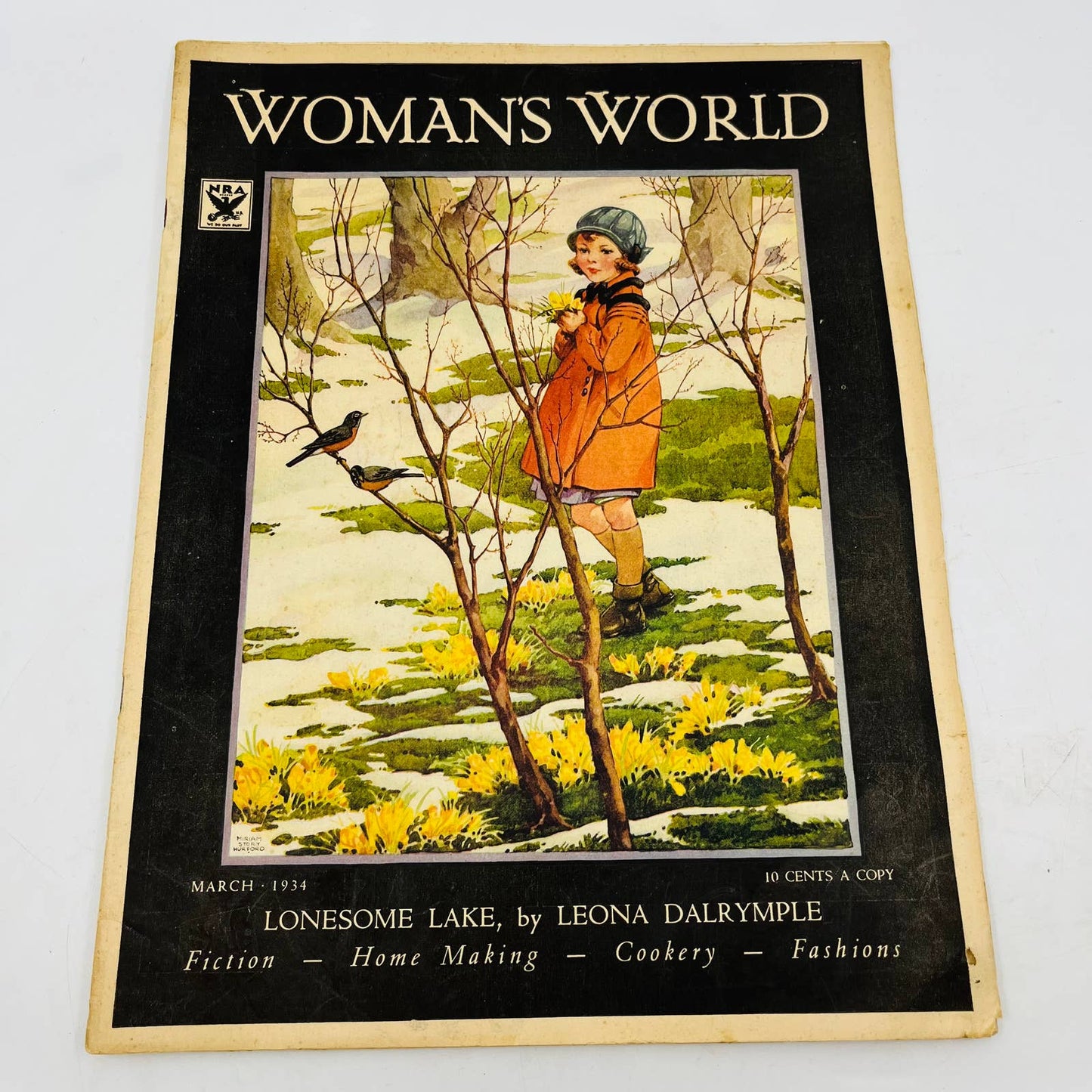 WOMAN'S WORLD Magazine March 1934 Tuberculosis Meatless Cooking Pie Recipes BA4