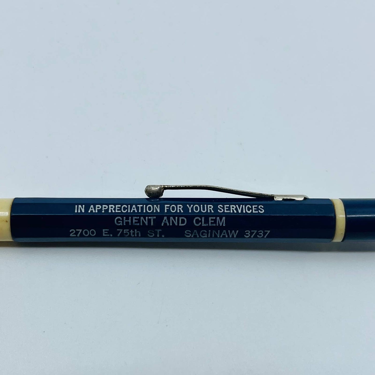 Mechanical Pencil Navy Cream Ghent & Clem Saginaw MI SB3